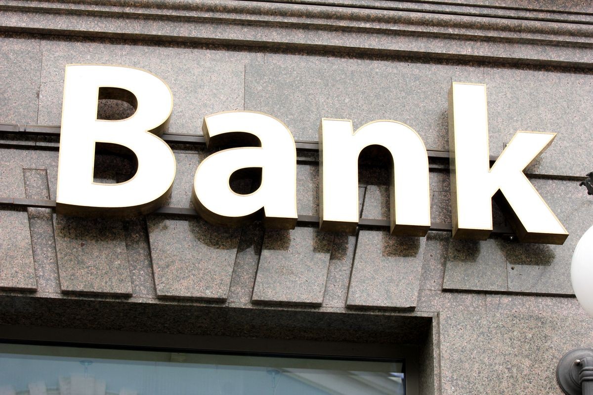 Bank Sign on Branch Facade
