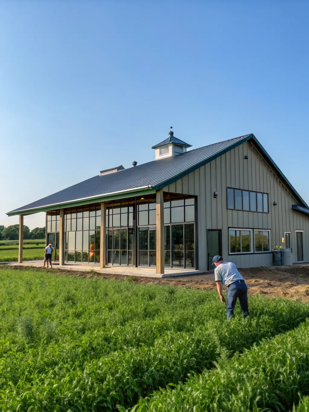 A high-quality image of a thriving rural business, such as a farm or small manufacturing plant, representing USDA loan opportunities.